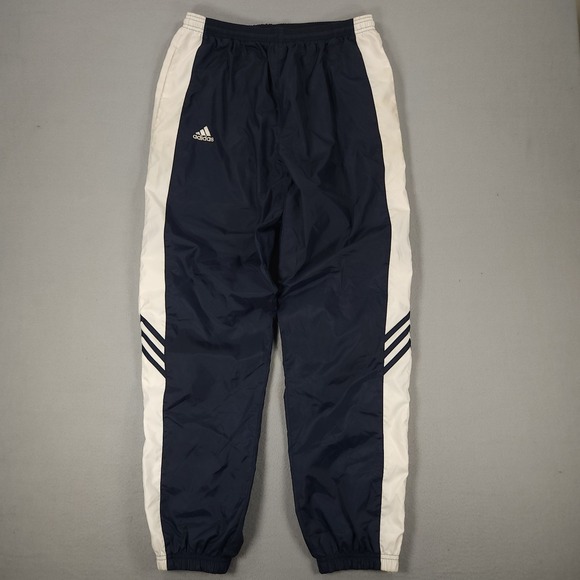 adidas Other - Vintage 2000's Adidas Windbreaker Nylon Blue Track Pants Ankle Zip Men's Size M